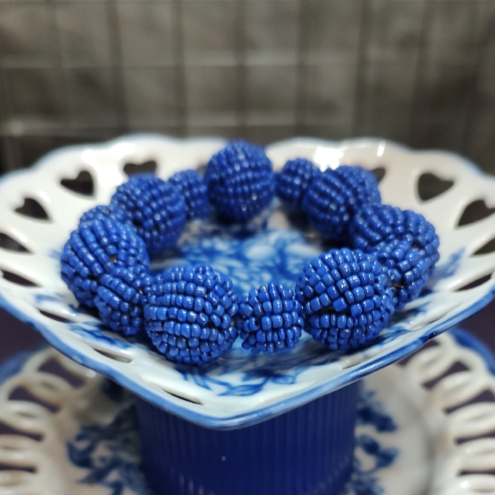 Blue Beaded Bracelet